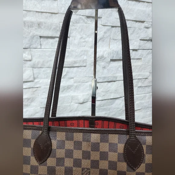 π Authentic Louis Vuitton Neverfull Damier Ebene Tote MM - Picture 6 of 16